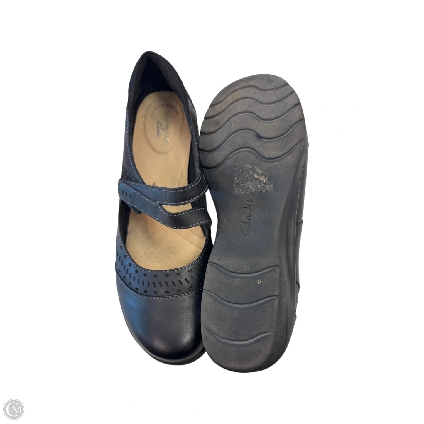 Shoes Flats By Clarks In Black, Size: 11