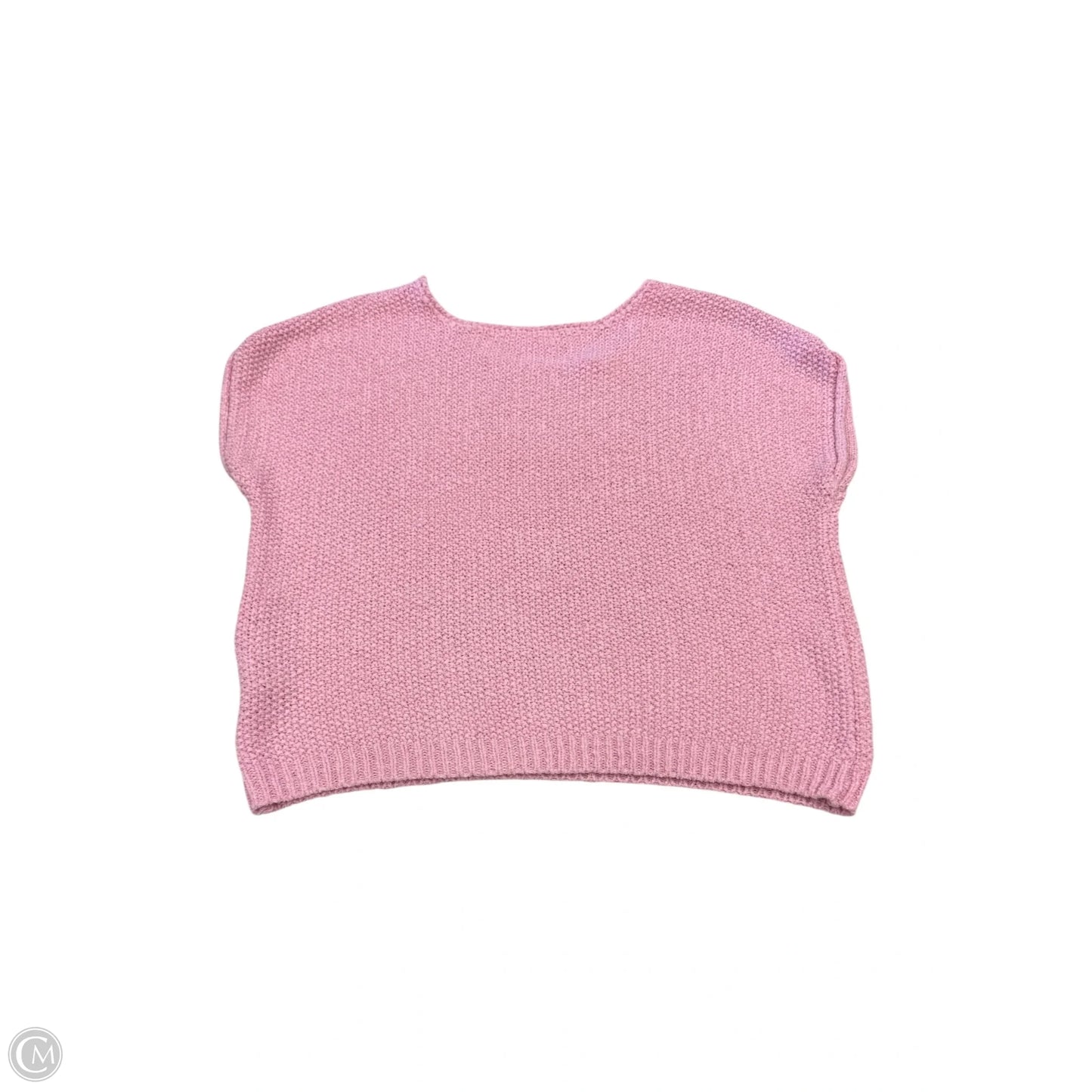 Sweater Short Sleeve By Cmc In Pink, Size: S