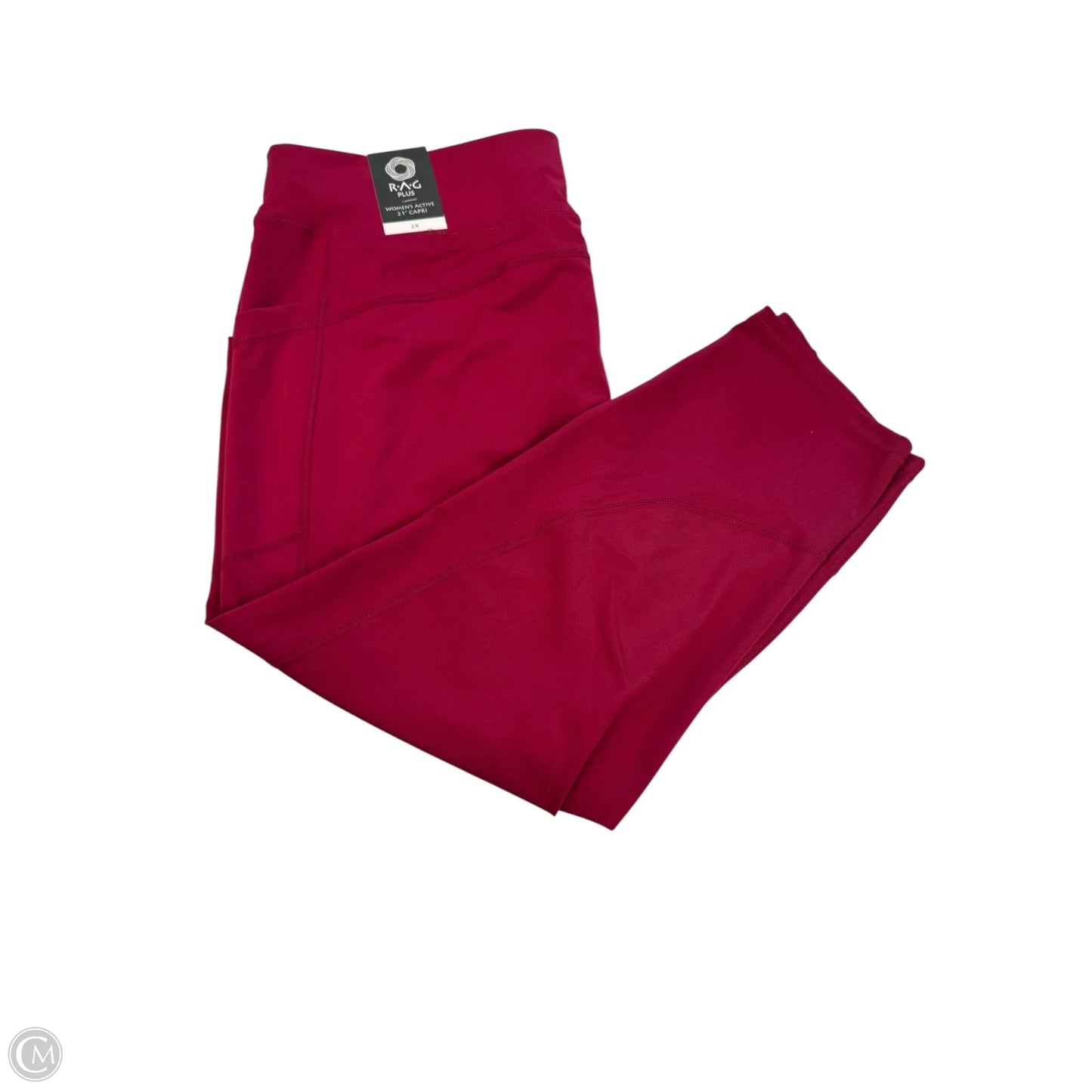 Athletic Leggings By Rag In Red, Size: 2x