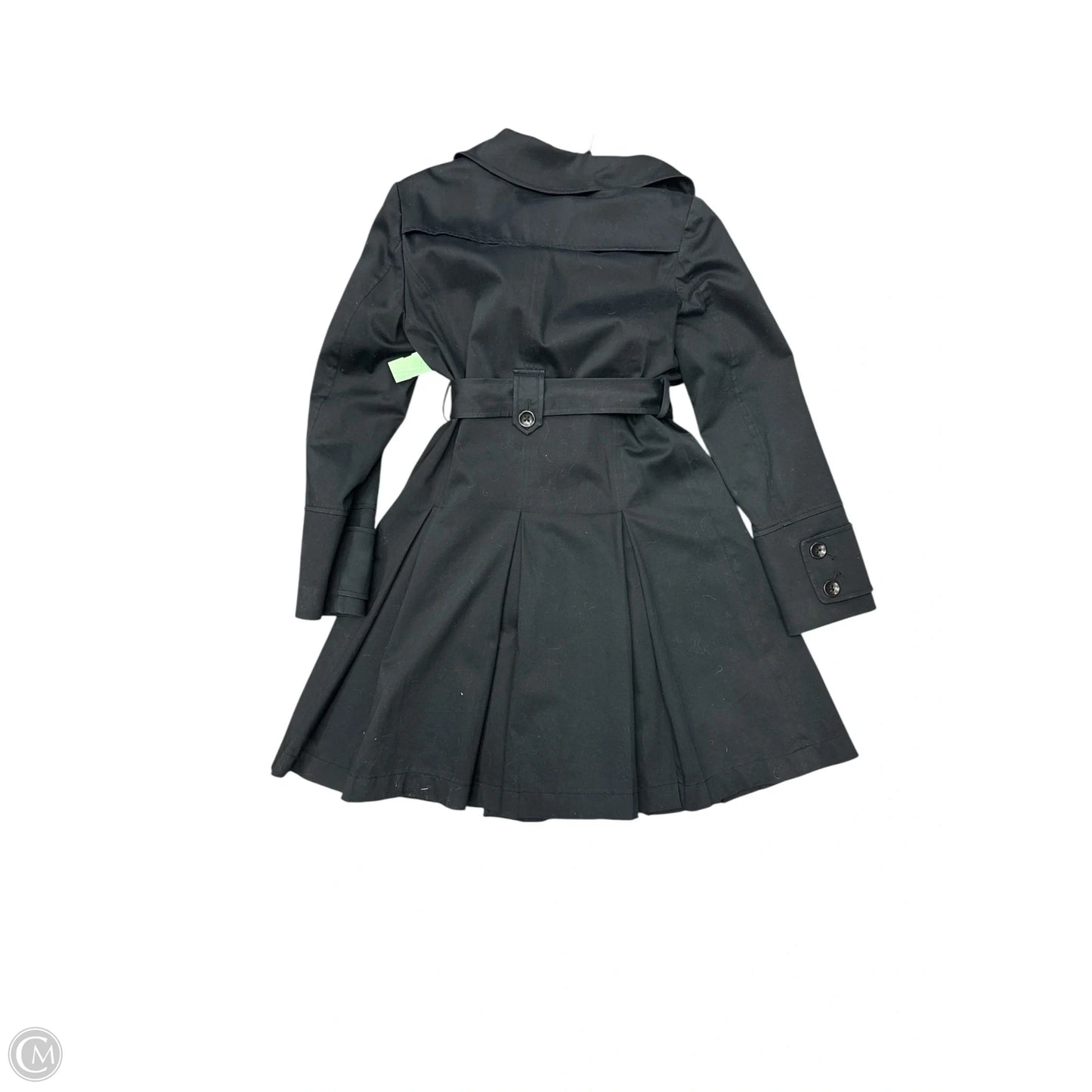 Coat Trench Coat By Clothes Mentor In Black, Size: M