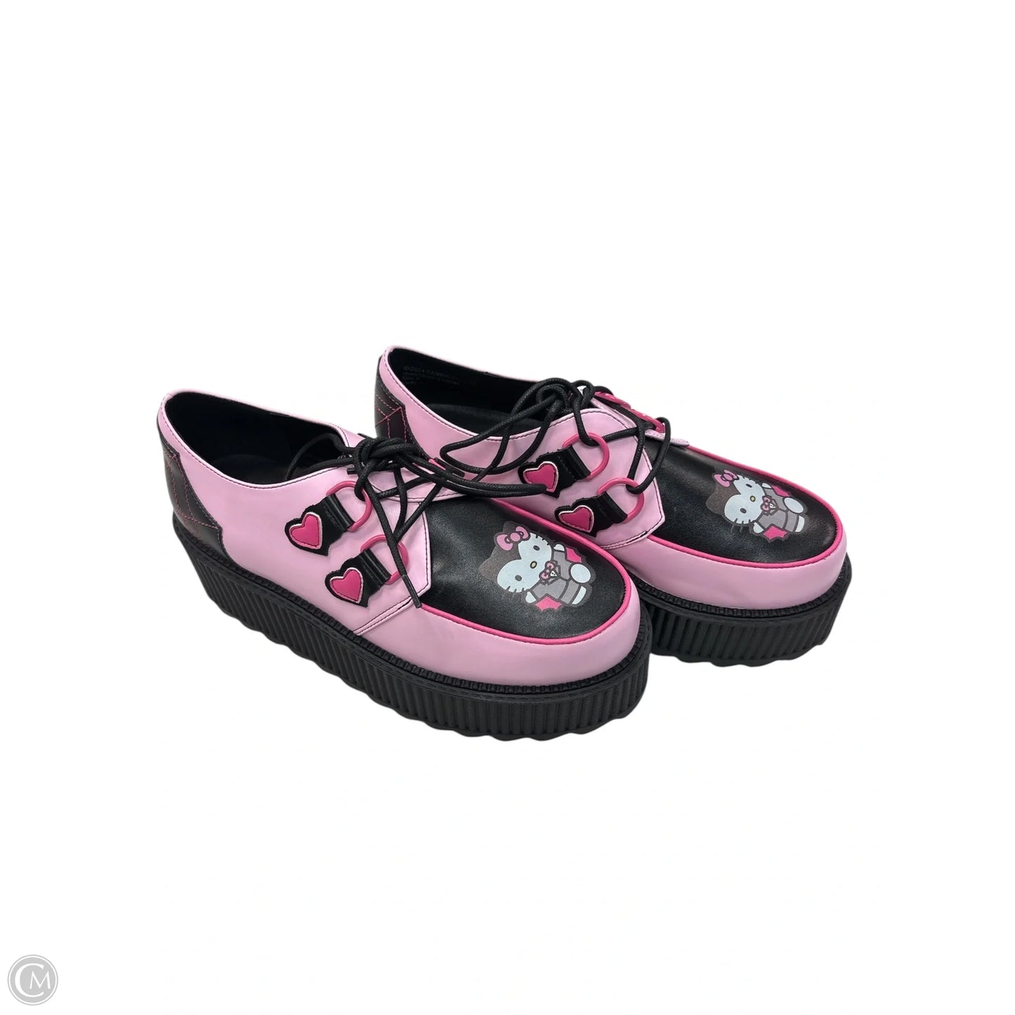 Shoes Sneakers Platform By Cmc In Black & Pink, Size: 9