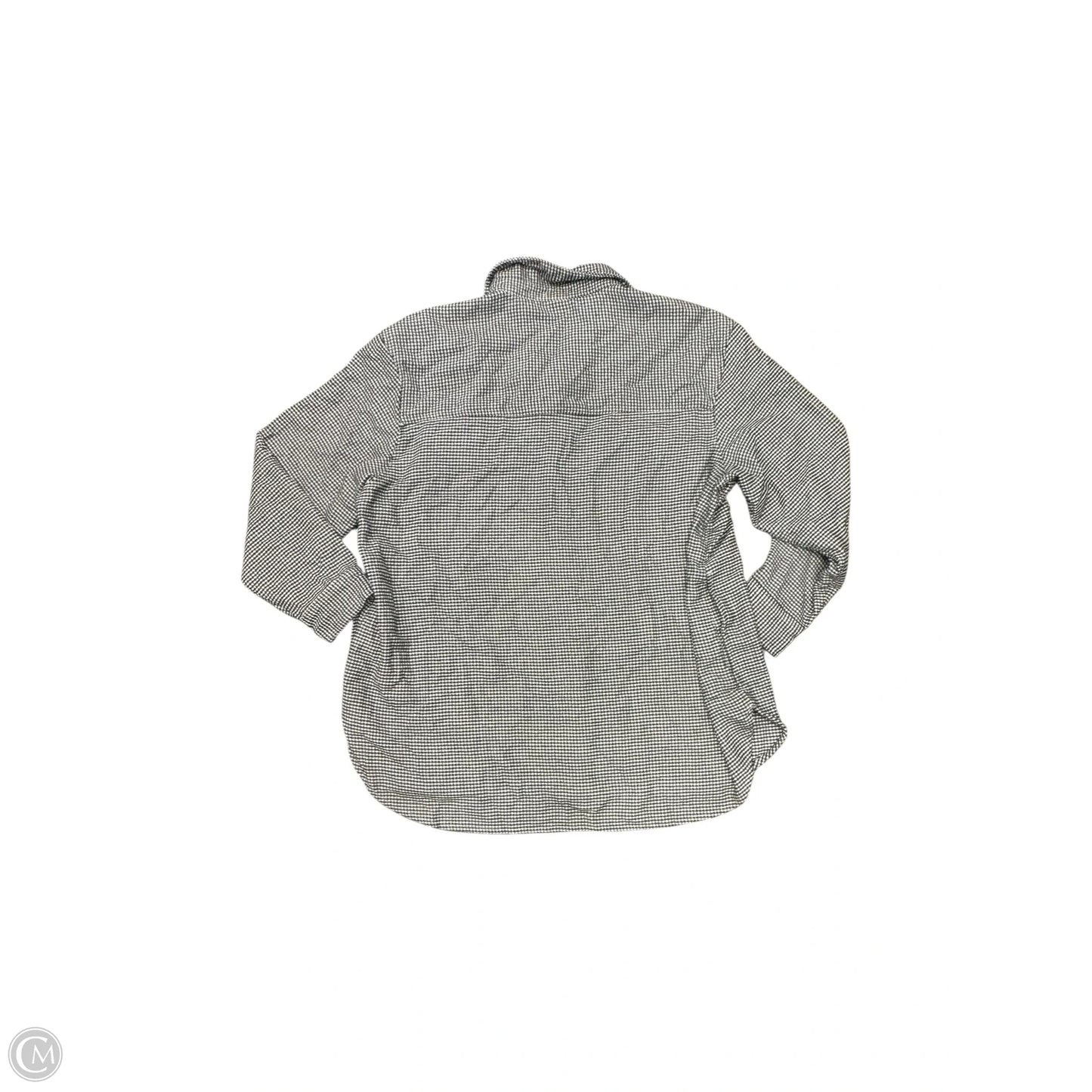 Blouse Long Sleeve By Abercrombie And Fitch In Black & White, Size: Xl