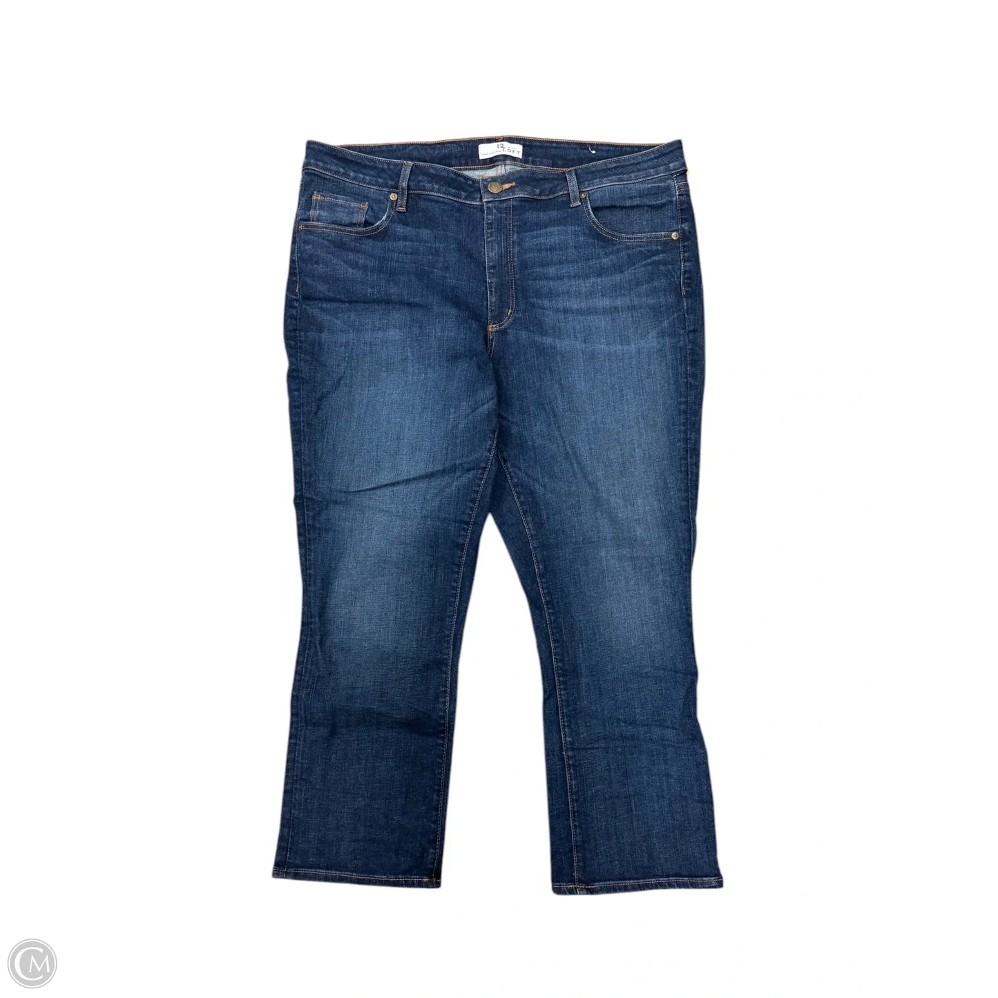 Jeans Straight By Loft In Blue Denim, Size: 12
