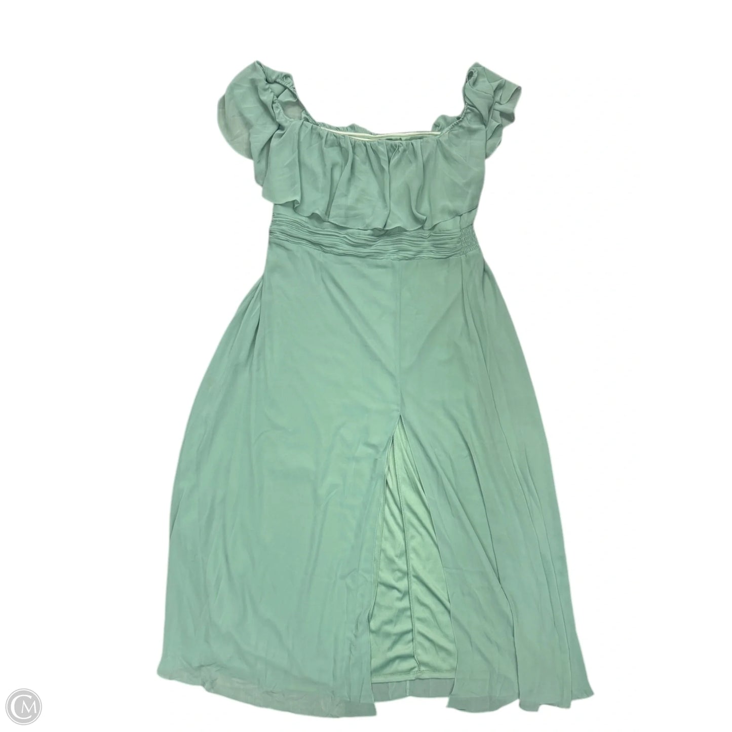 Dress Party Long By Clothes Mentor In Green, Size: 22