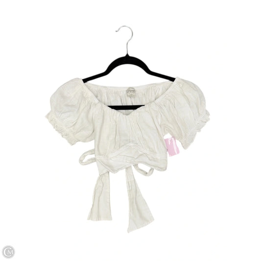 Top Short Sleeve By Cmc In White, Size: L