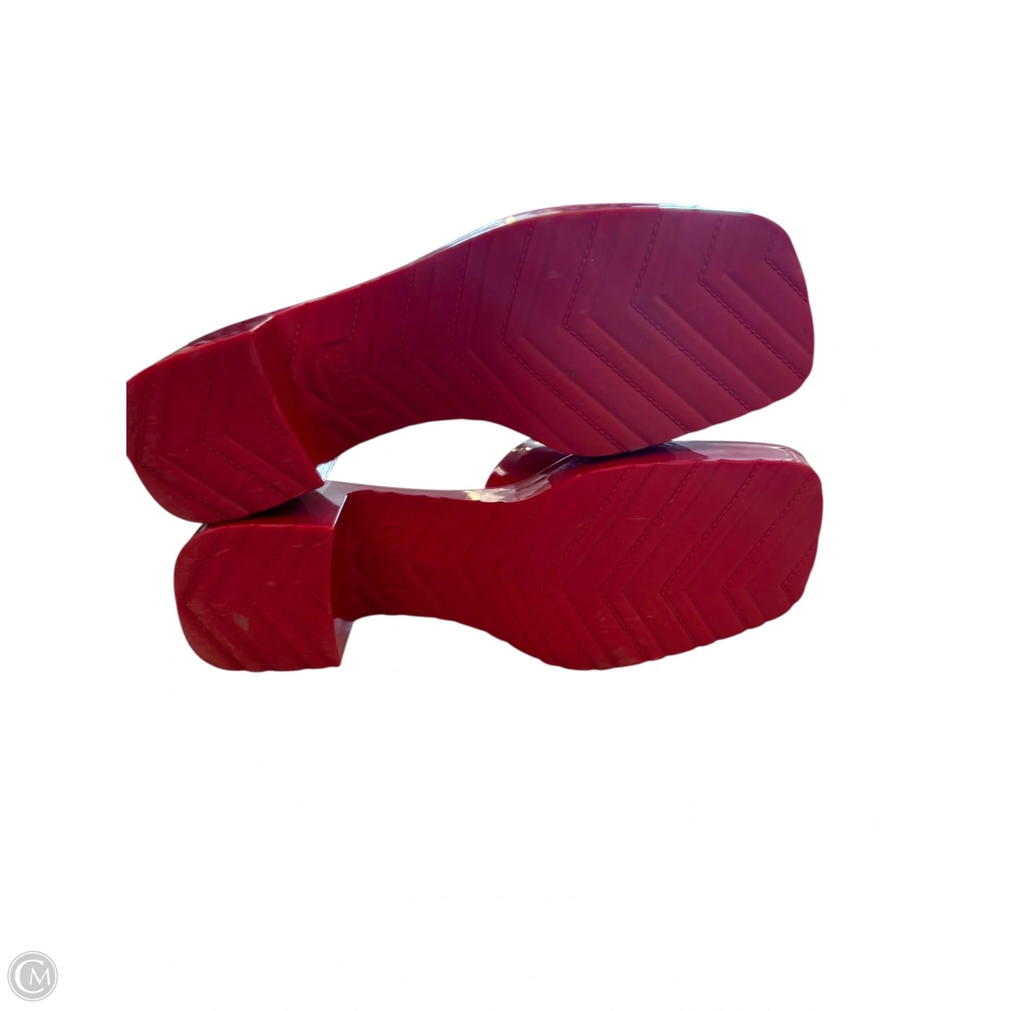 Sandals Luxury Designer By Gucci In Red, Size: 38