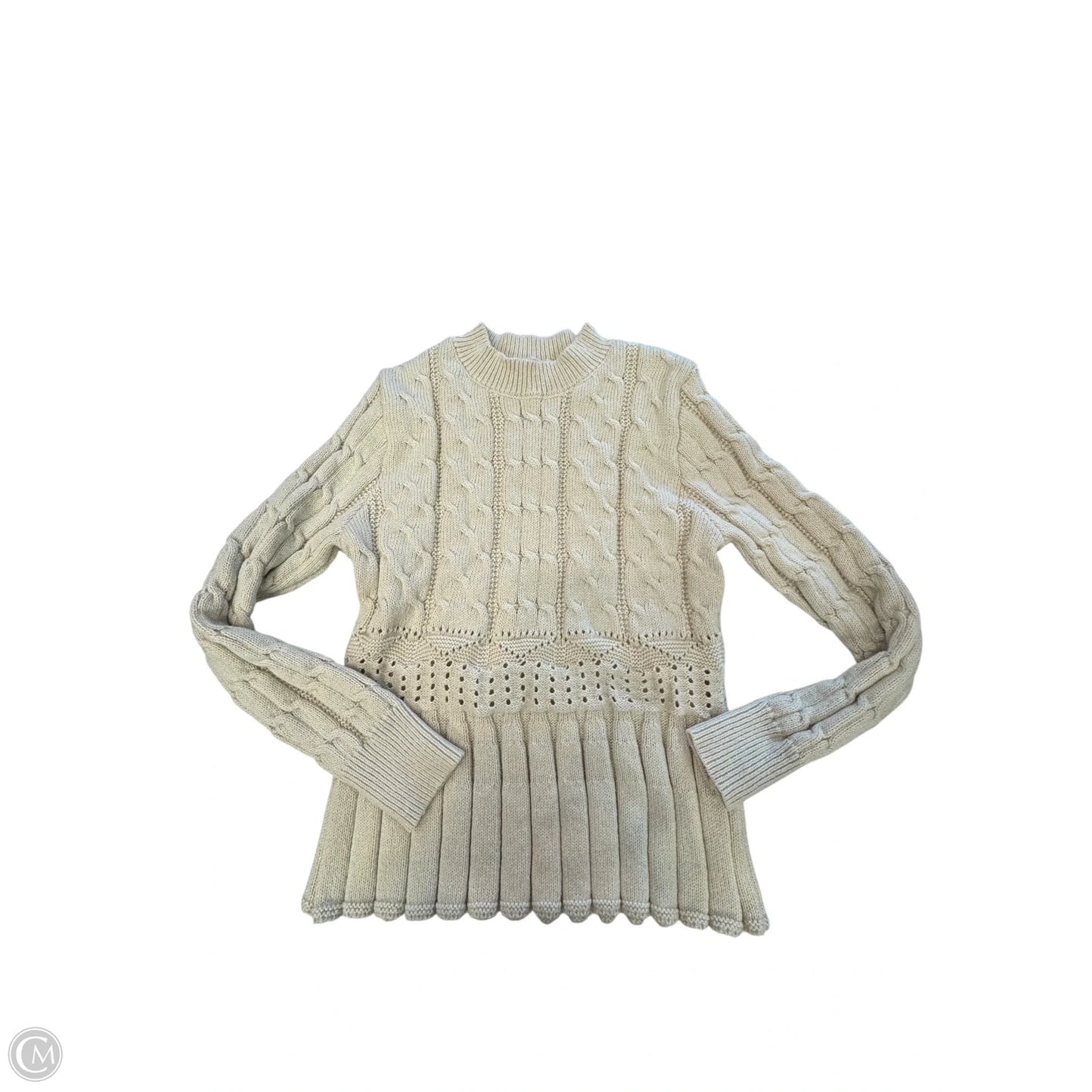 Sweater By Clothes Mentor In Tan, Size: M
