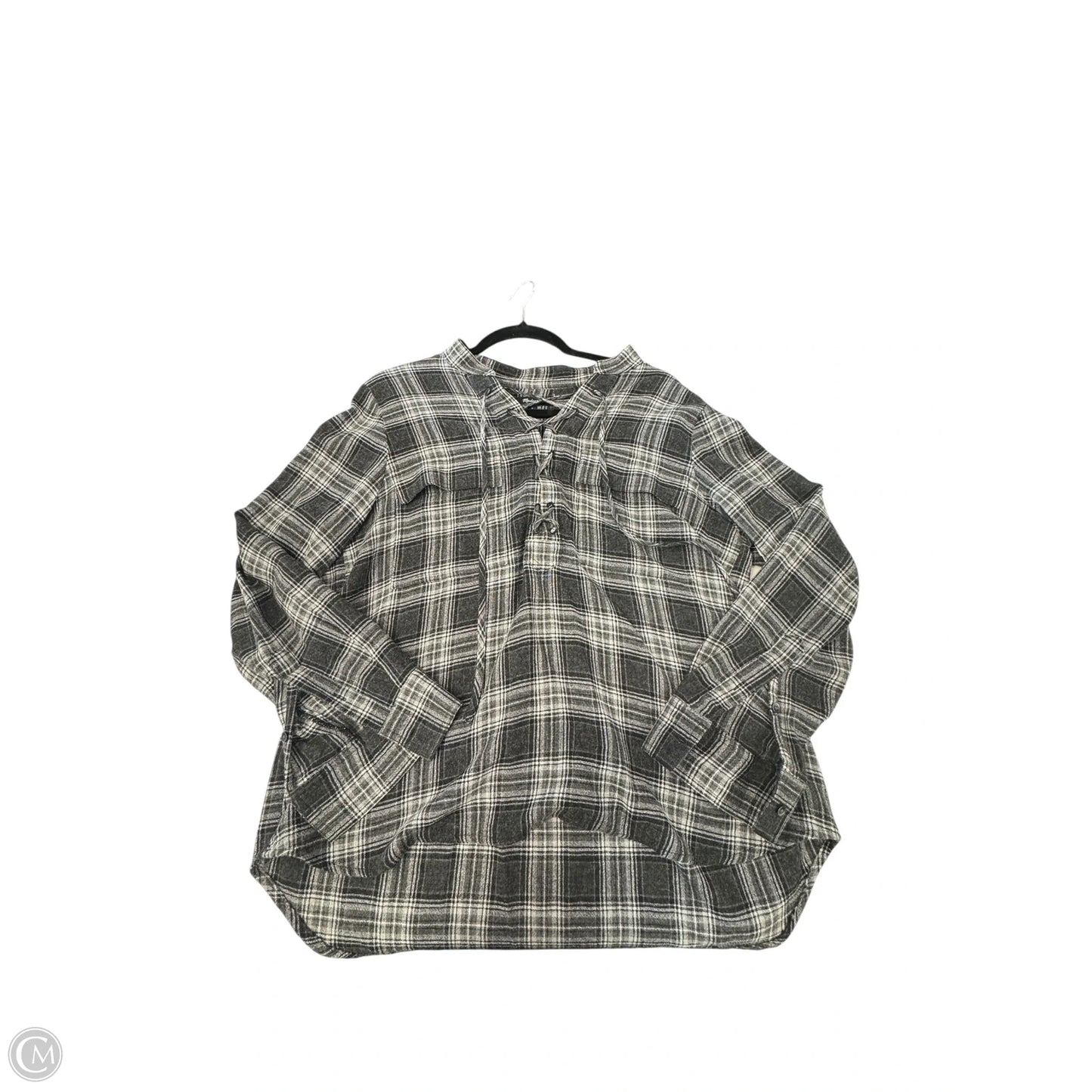 Top Long Sleeve By Madewell In Grey, Size: L