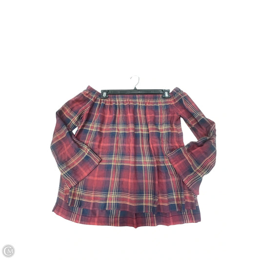 Top Long Sleeve By Cloth & Stone In Maroon, Size: M