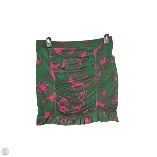 Skirt Mini & Short By Free People In Green & Pink, Size: 14