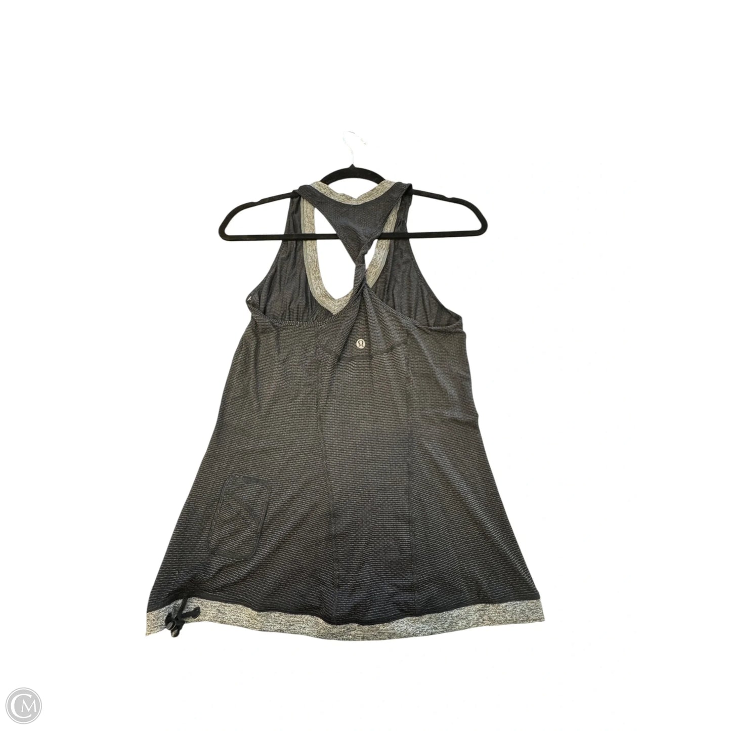 Athletic Tank Top By Lululemon In Black & Grey, Size: S