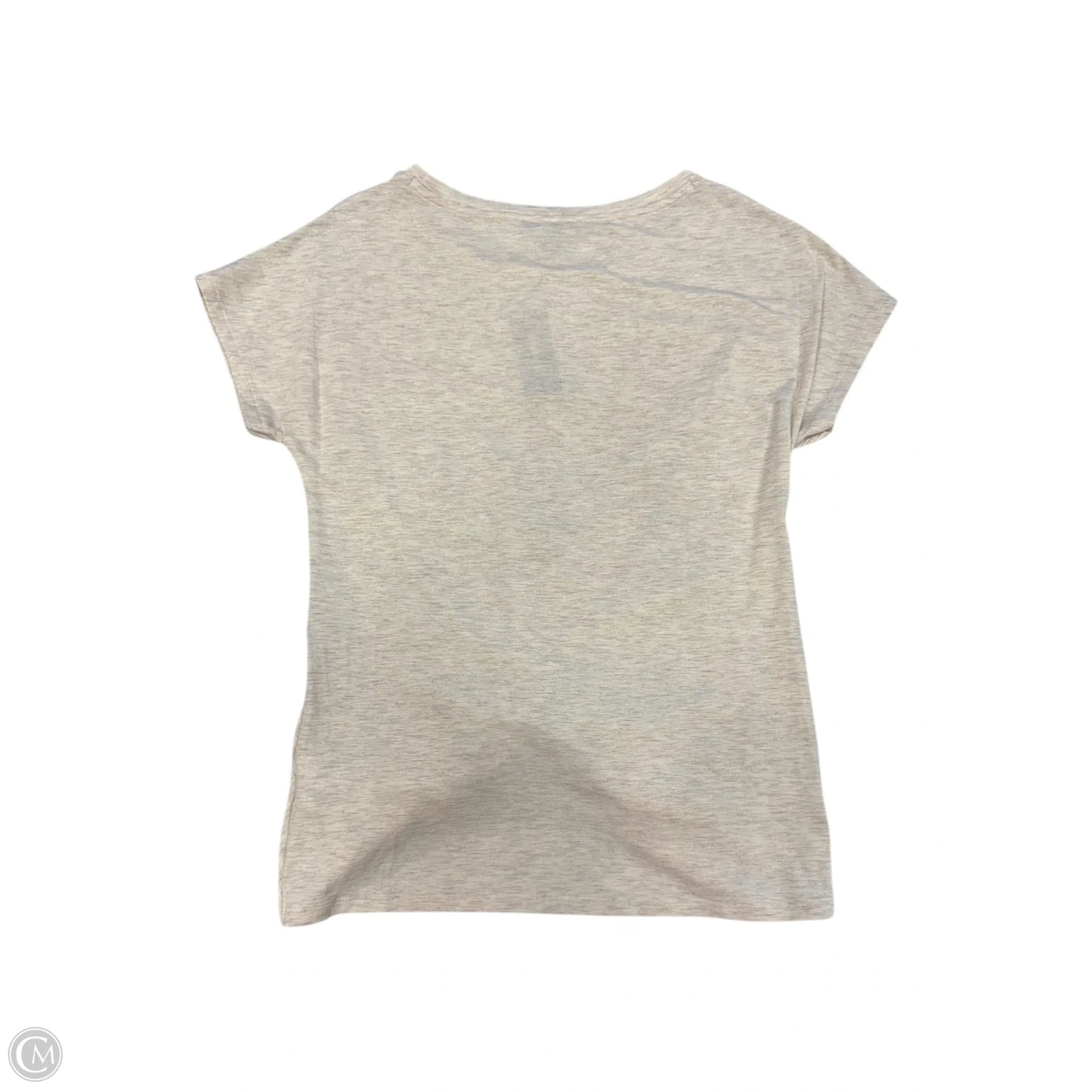 Top Short Sleeve By Express In Cream, Size: Xs