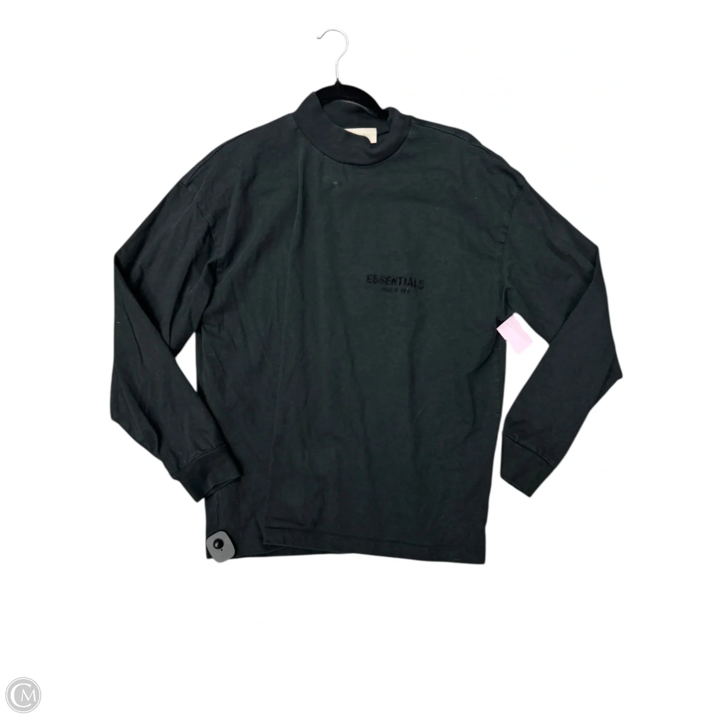 Top Long Sleeve By Essentials In Black, Size: S