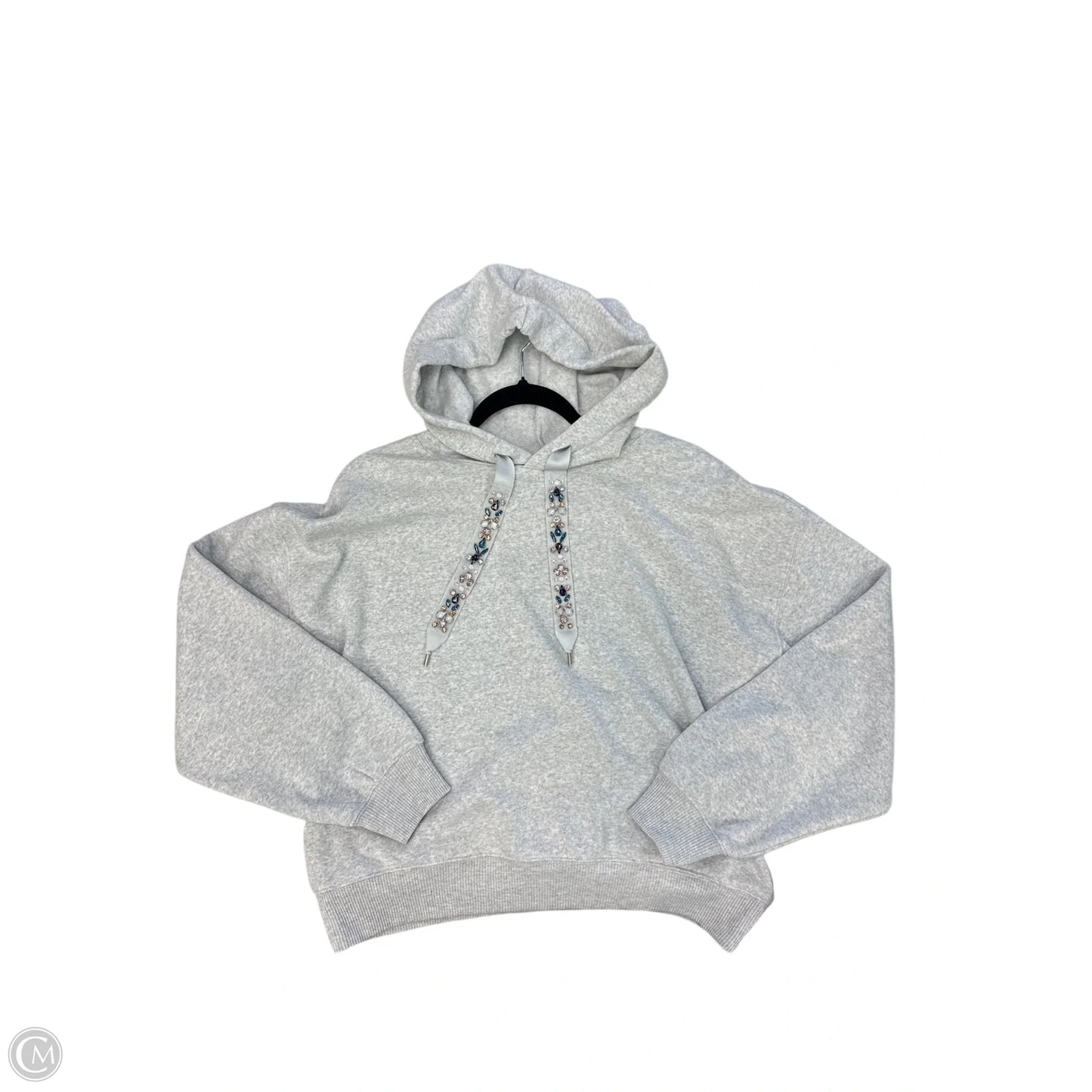 Sweatshirt Hoodie By Express In Grey, Size: L
