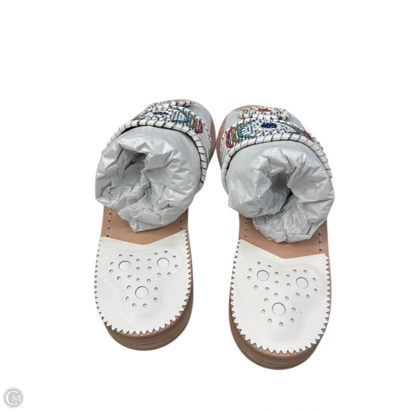 Sandals Flats By Jack Rogers In Blue & White, Size: 6.5
