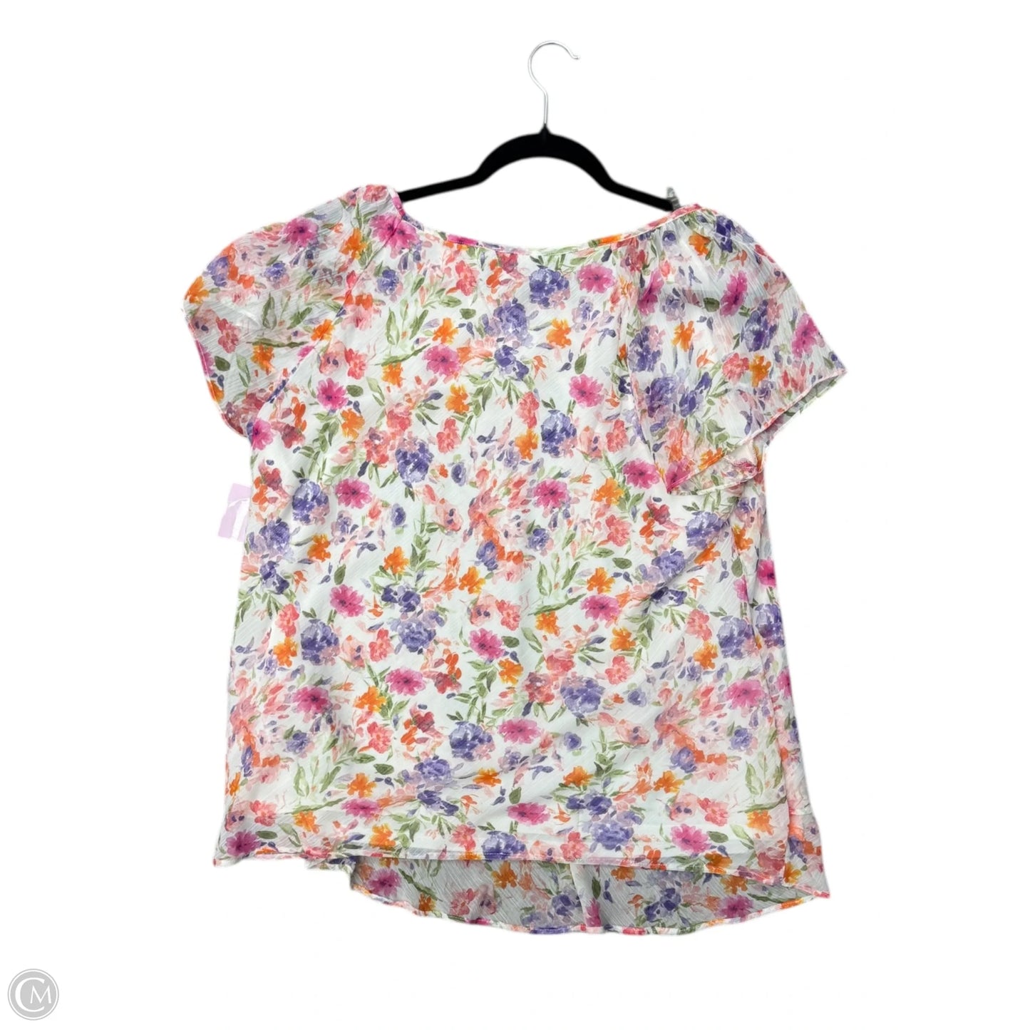 Blouse Short Sleeve By Clothes Mentor In Pink, Size: 1x