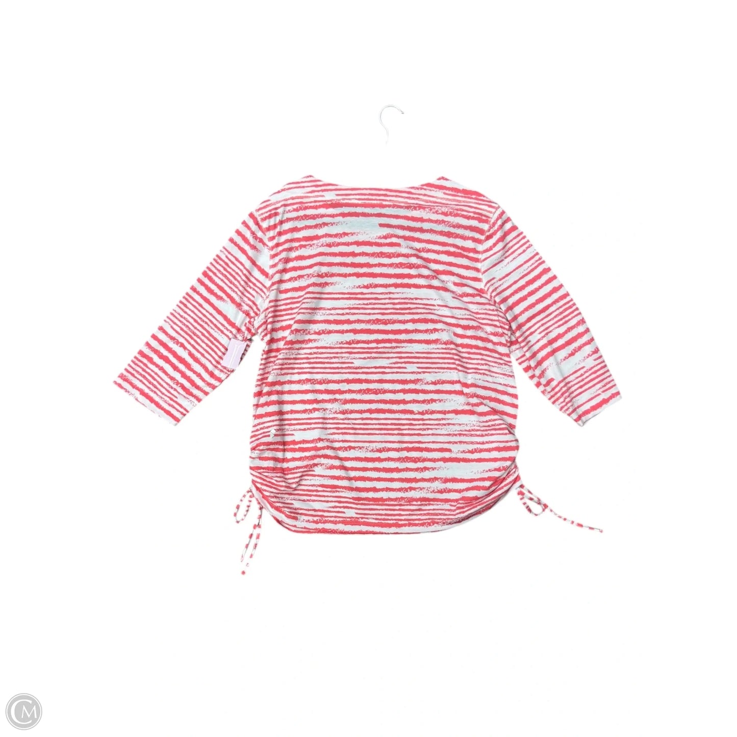 Top Short Sleeve By N Touch In Pink & White, Size: Xl