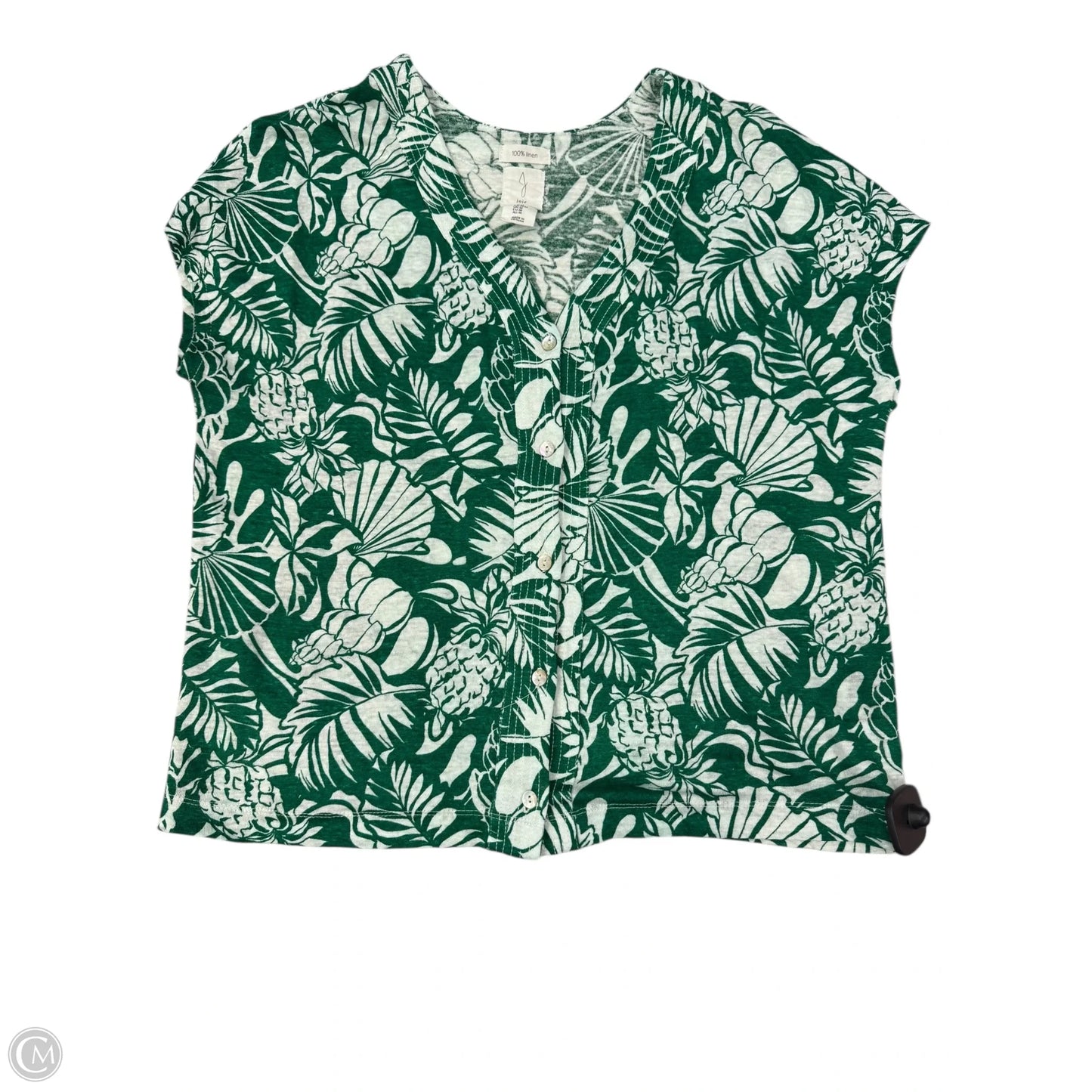 Top Short Sleeve By Joie In Green, Size: M