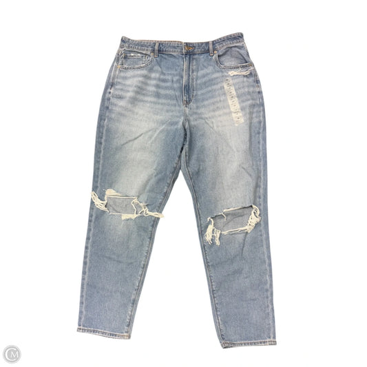 Jeans Boyfriend By American Eagle In Blue Denim, Size: 18
