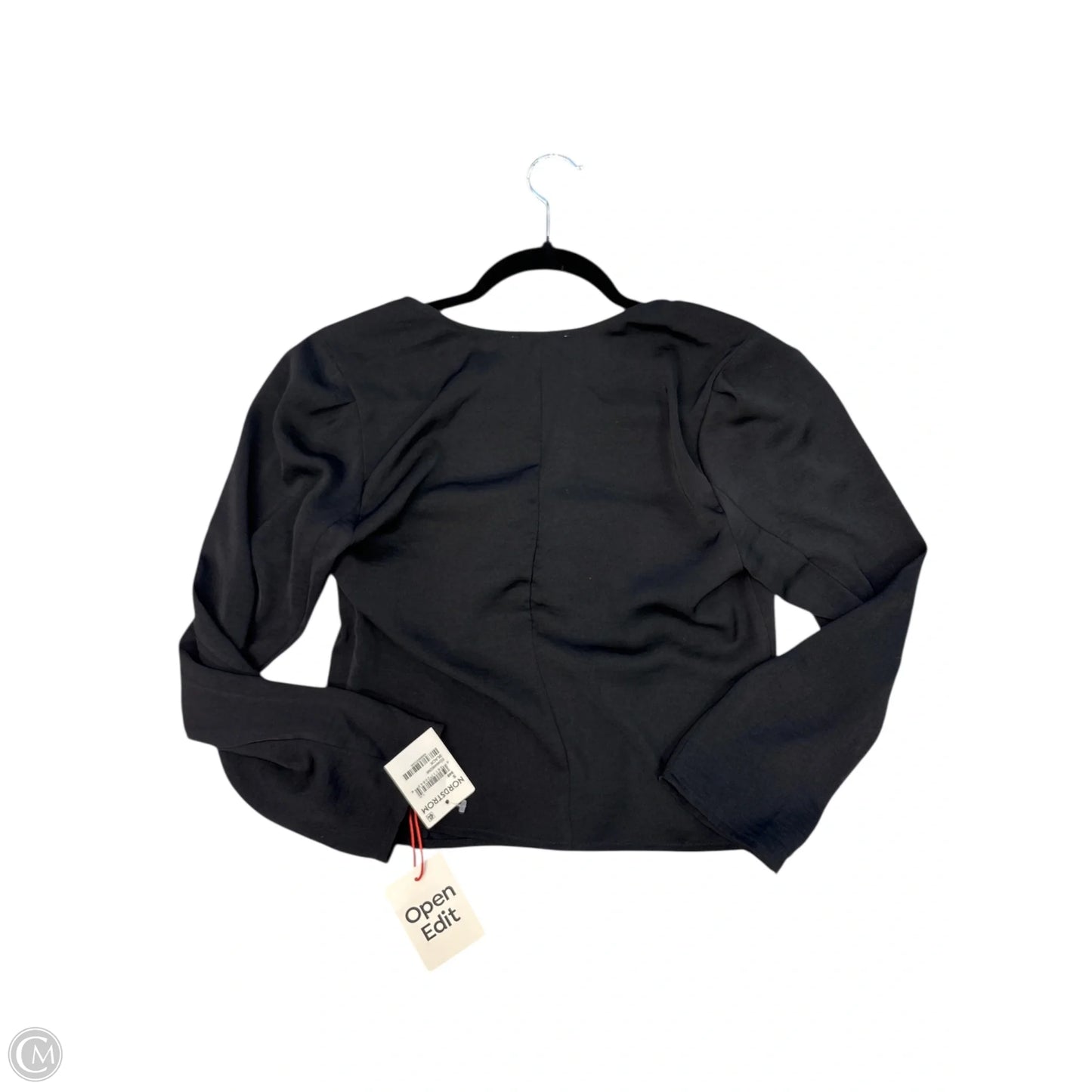 Blouse Long Sleeve By Open Edit In Black, Size: S