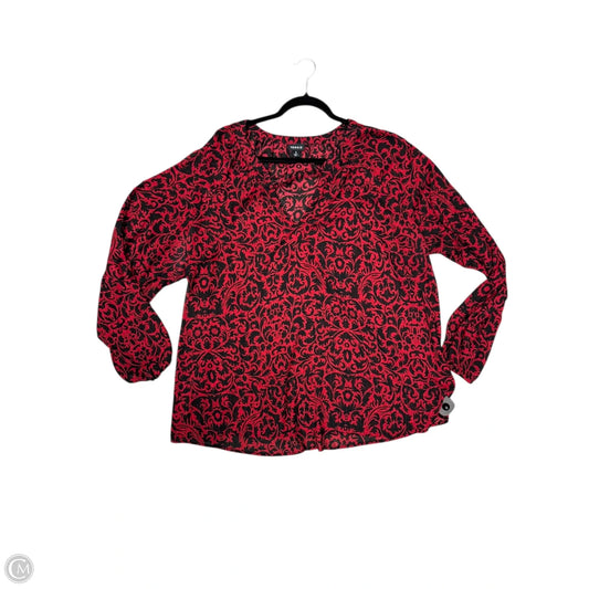 Blouse Long Sleeve By Torrid In Red, Size: 2x
