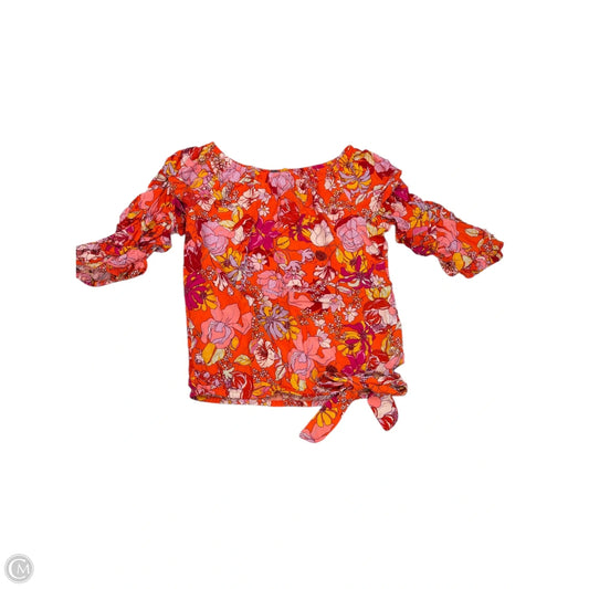 Blouse Short Sleeve By Vince Camuto In Pink, Size: M