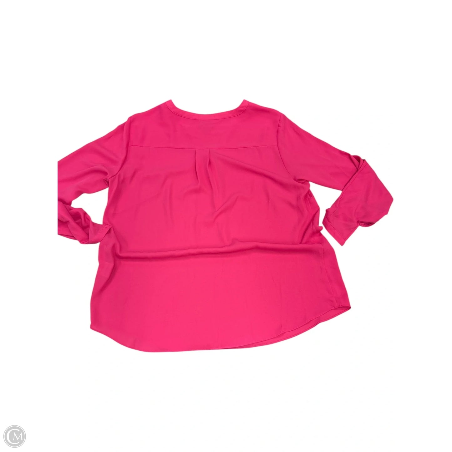 Blouse 3/4 Sleeve By Jm Collections In Pink, Size: L