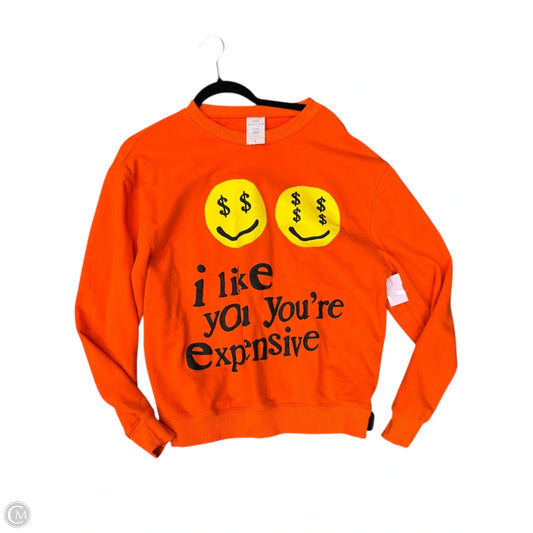 Sweatshirt Crewneck By Clothes Mentor In Orange, Size: L