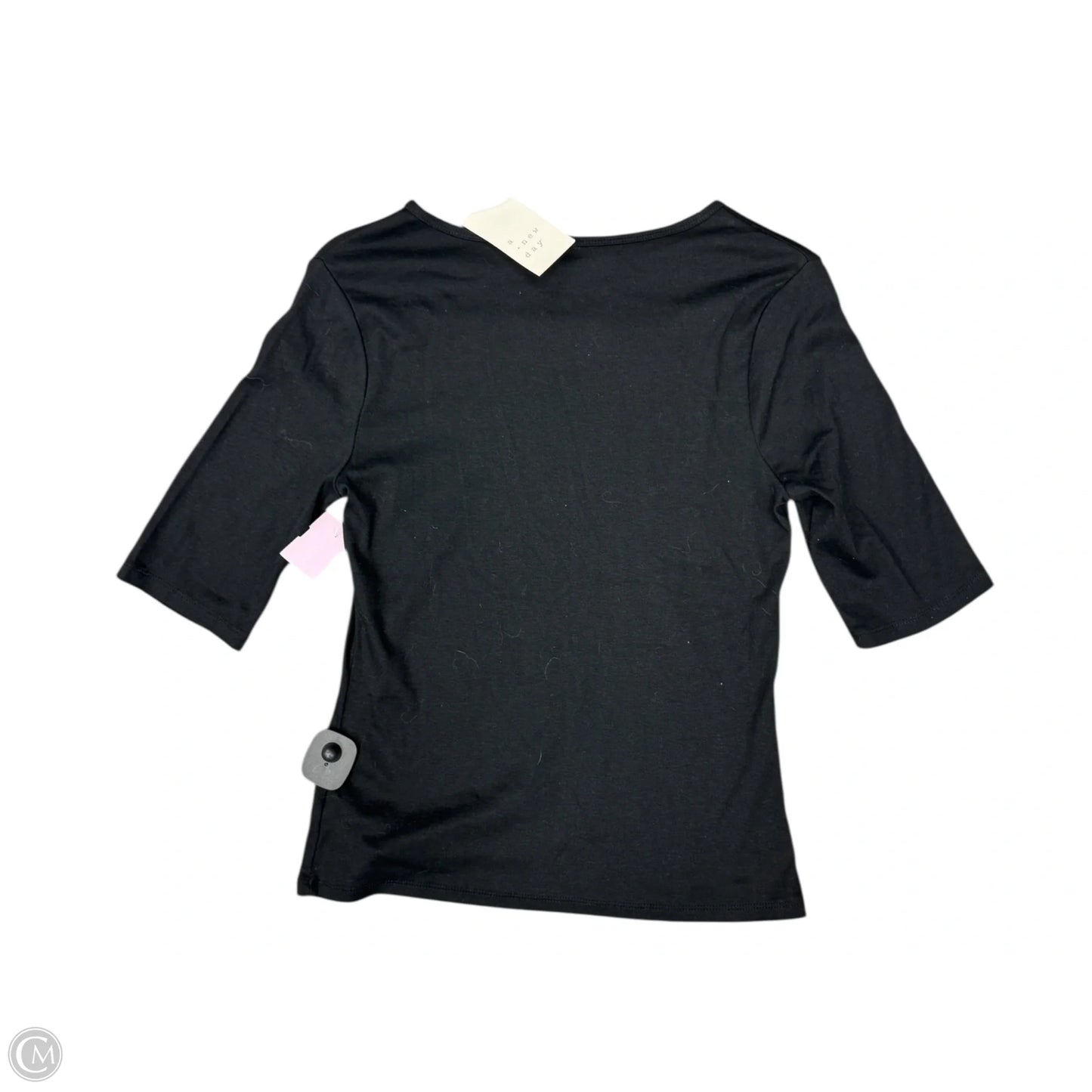 Top Short Sleeve Basic By A New Day In Black, Size: M