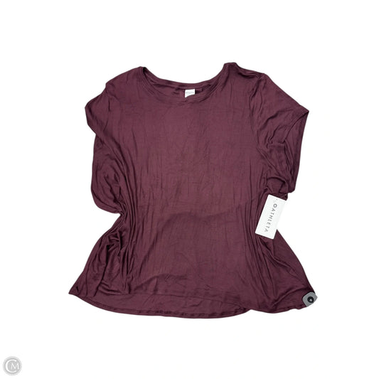 Athletic Top Short Sleeve By Athleta In Maroon, Size: 3x