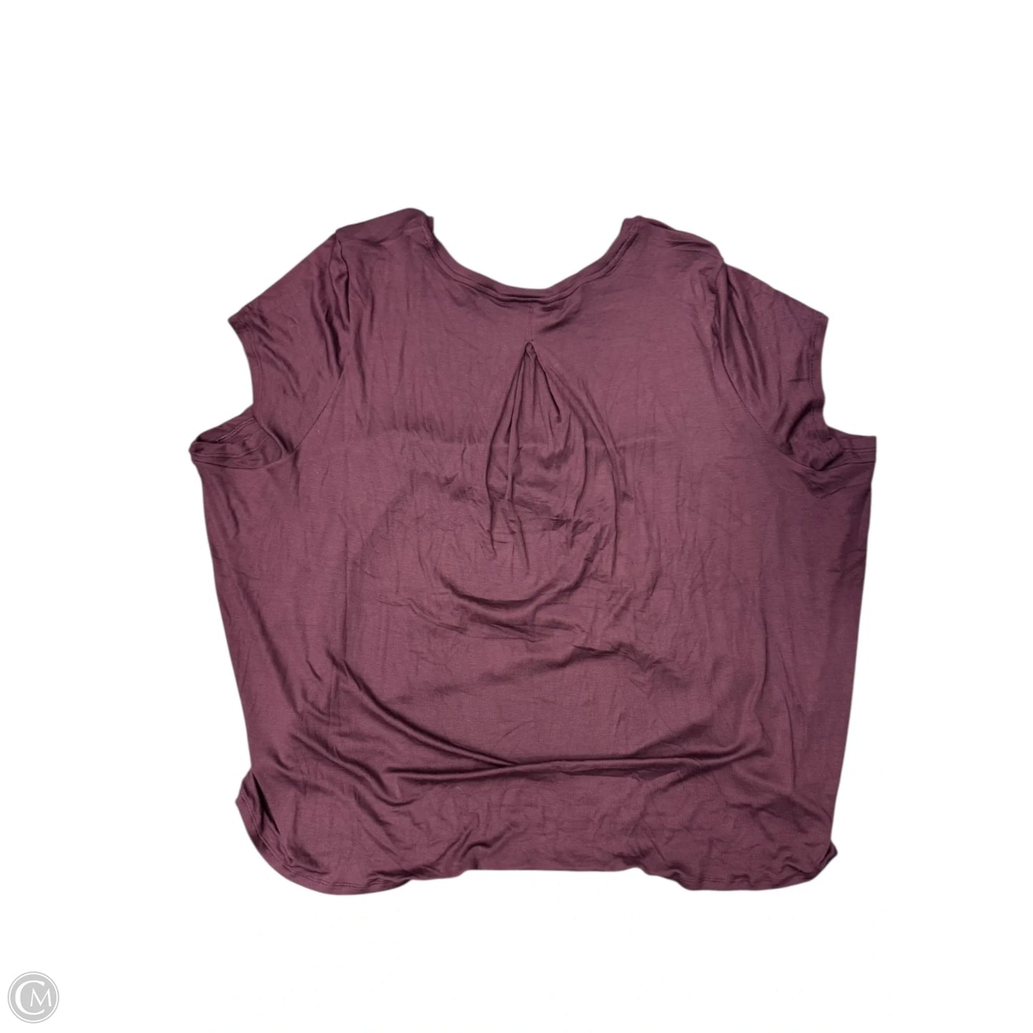Athletic Top Short Sleeve By Athleta In Maroon, Size: 3x
