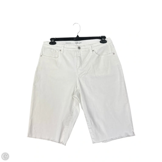 Shorts By Style And Company In White Denim, Size: 14