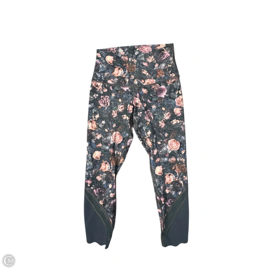 Athletic Capris By Lululemon In Floral Print, Size: M