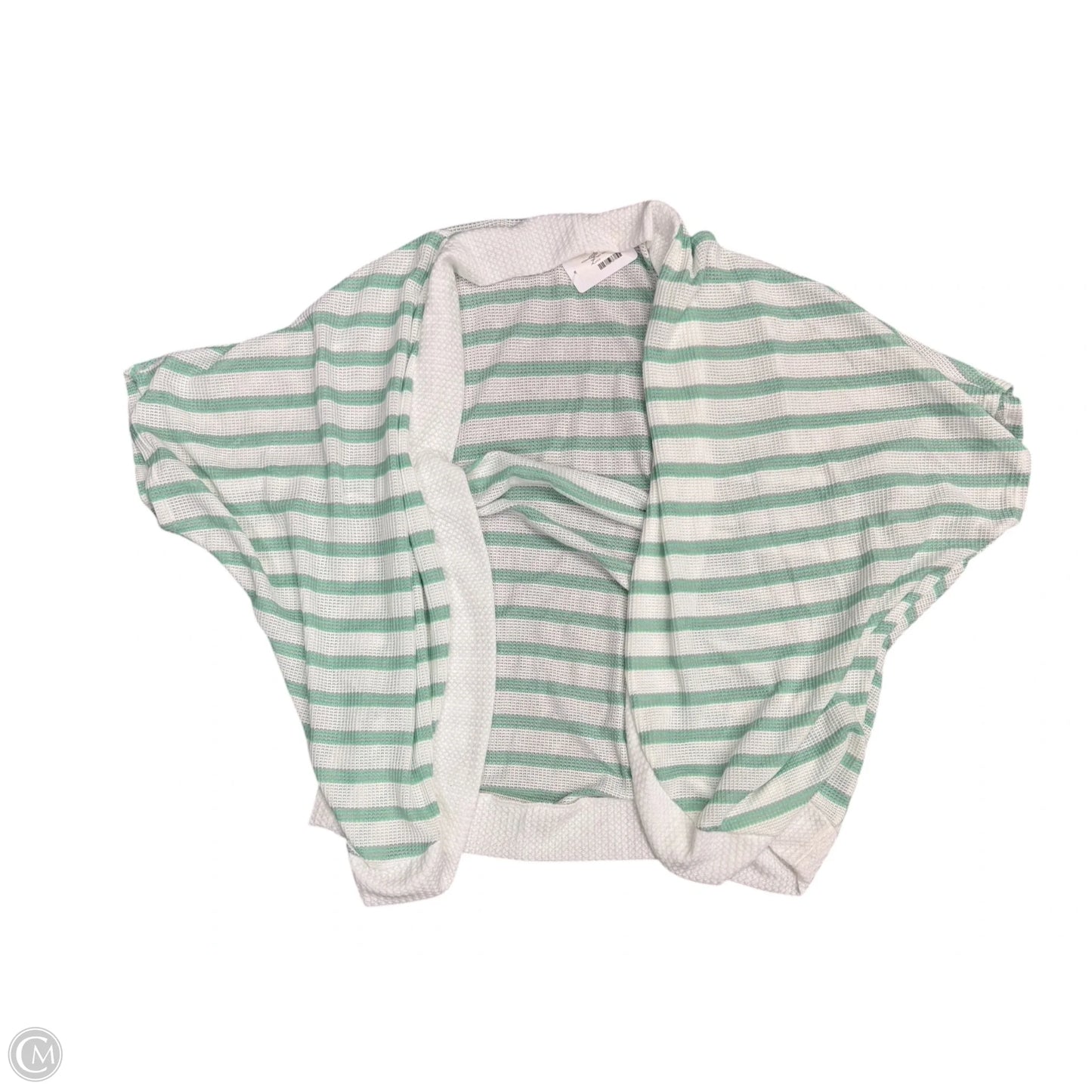 Cardigan By White Birch In Green & White, Size: Xl