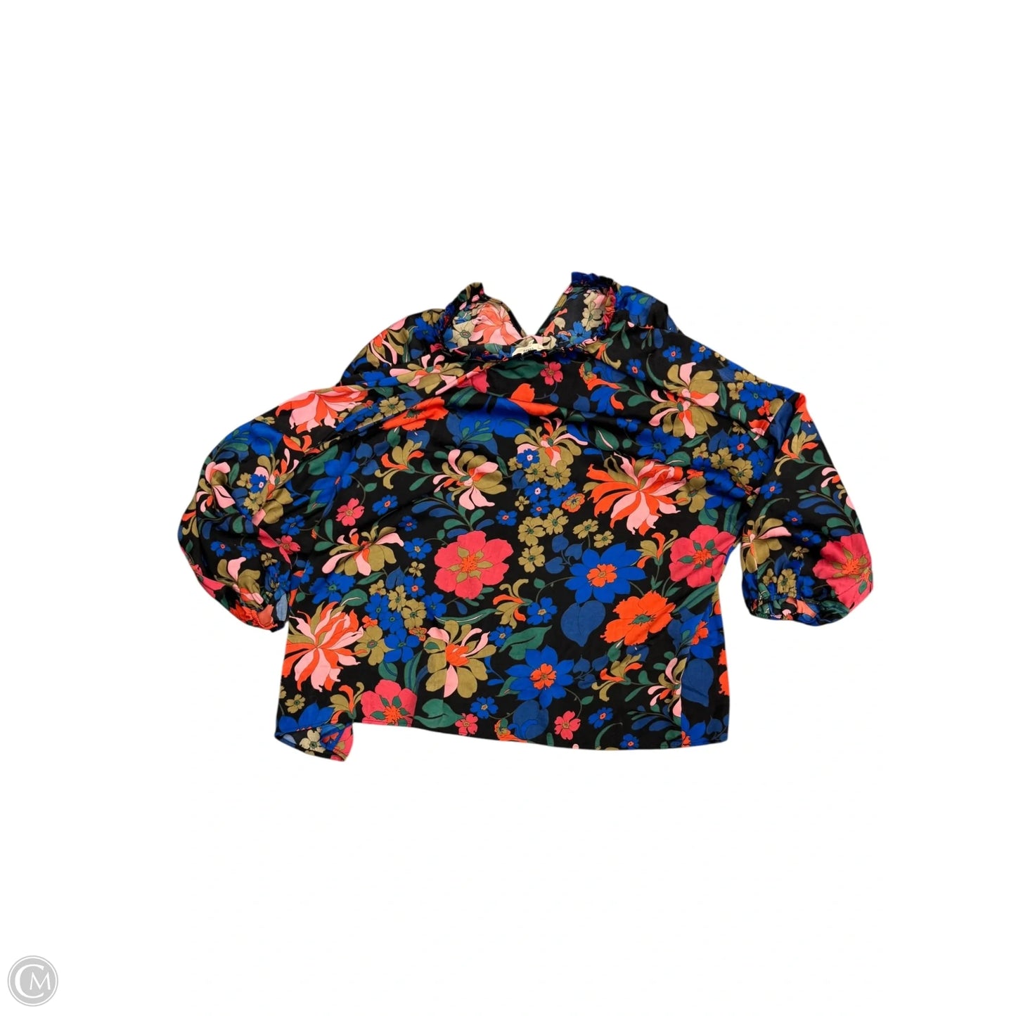 Blouse 3/4 Sleeve By Entro In Black, Size: 2x