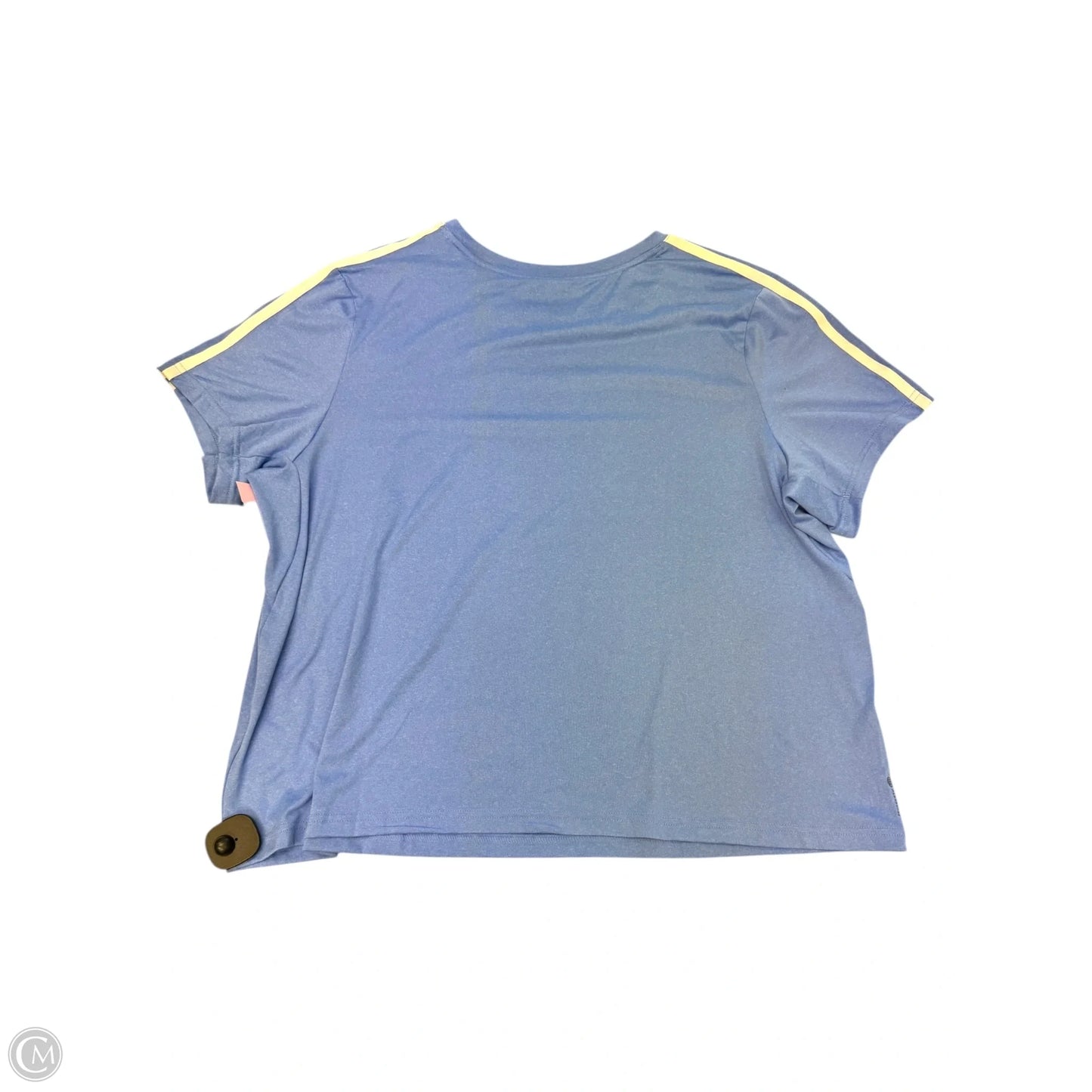 Athletic Top Short Sleeve By Adidas In Blue, Size: 1x