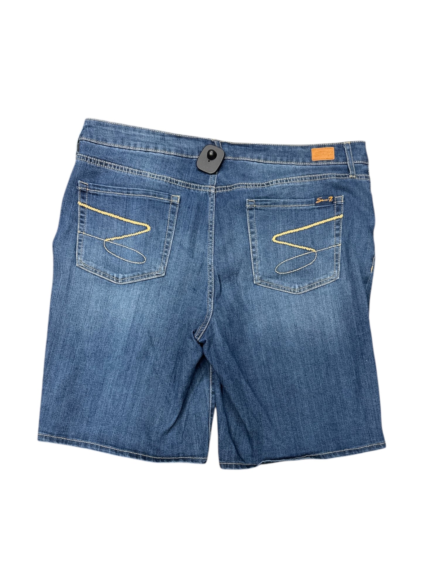 Shorts By 7 For All Mankind In Blue Denim, Size: 16