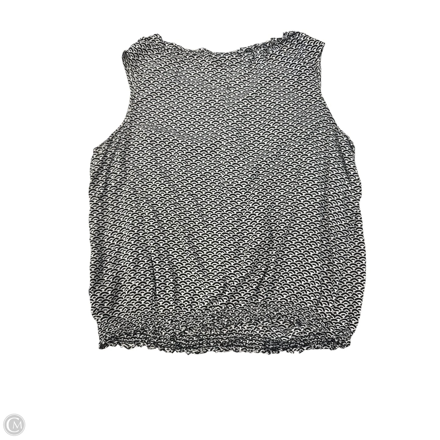 Top Sleeveless By Ana In Black & White, Size: 2x