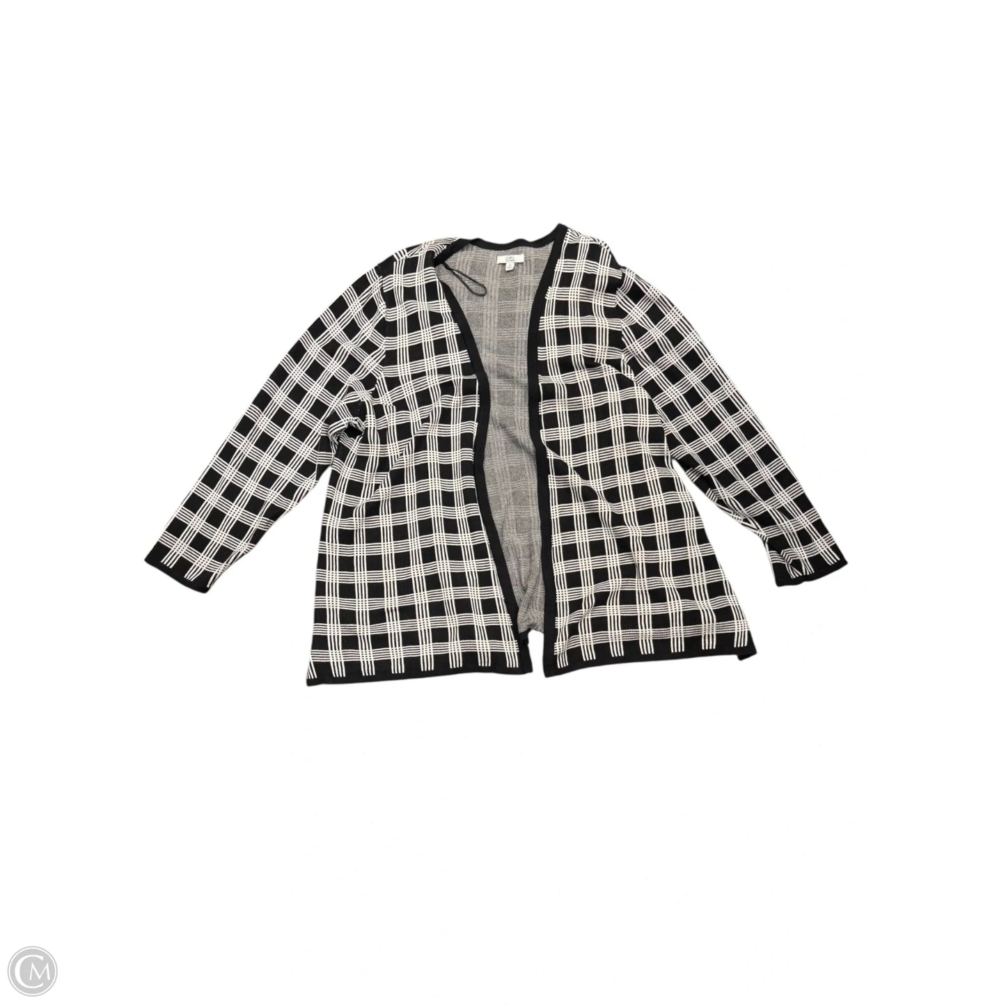 Cardigan By Croft And Barrow In Black & White, Size: 3x