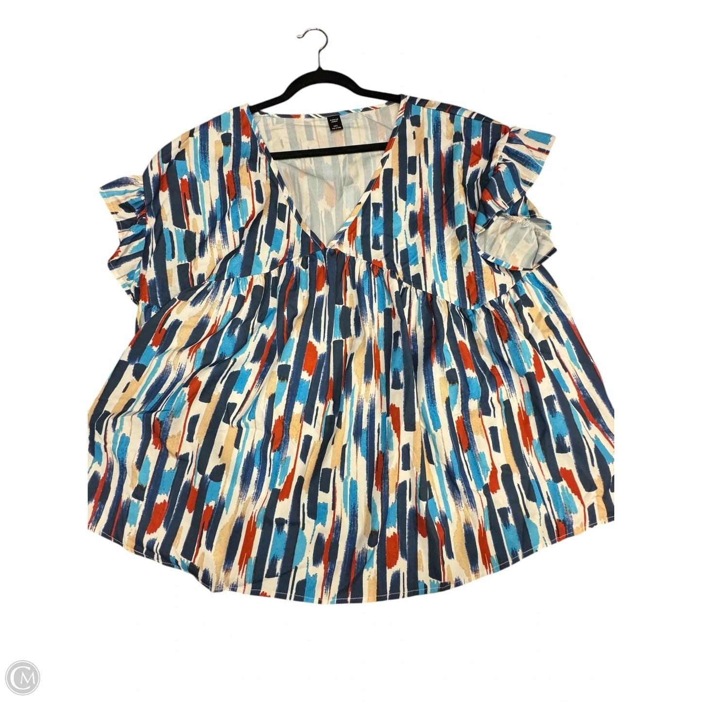 Top Short Sleeve By Shein In Multi-colored, Size: 3x