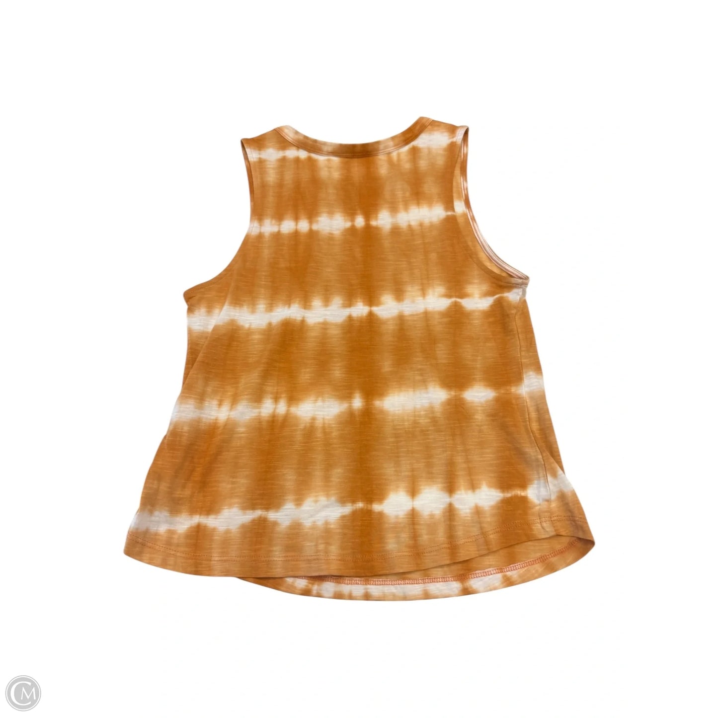 Tank Top By Double Zero In Orange & White, Size: S