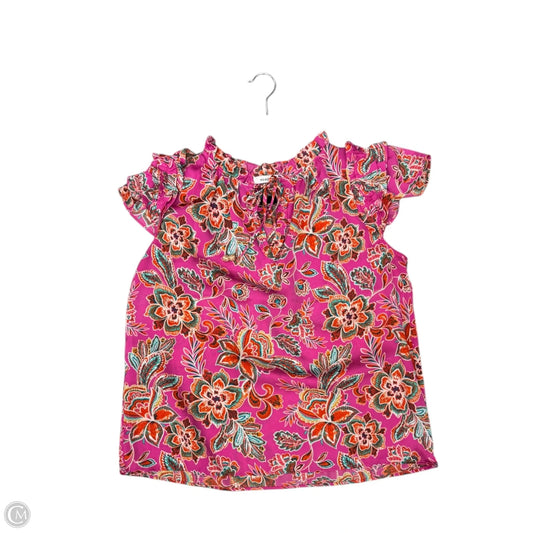 Top Short Sleeve By Rose And Olive In Floral Print, Size: M