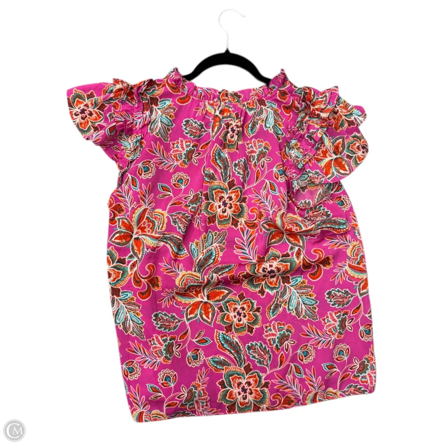 Top Short Sleeve By Rose And Olive In Floral Print, Size: M