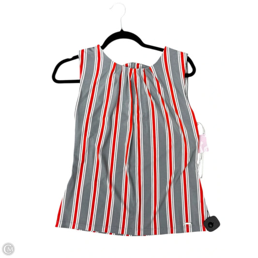 Tank Top By Calvin Klein In Grey & Red, Size: M