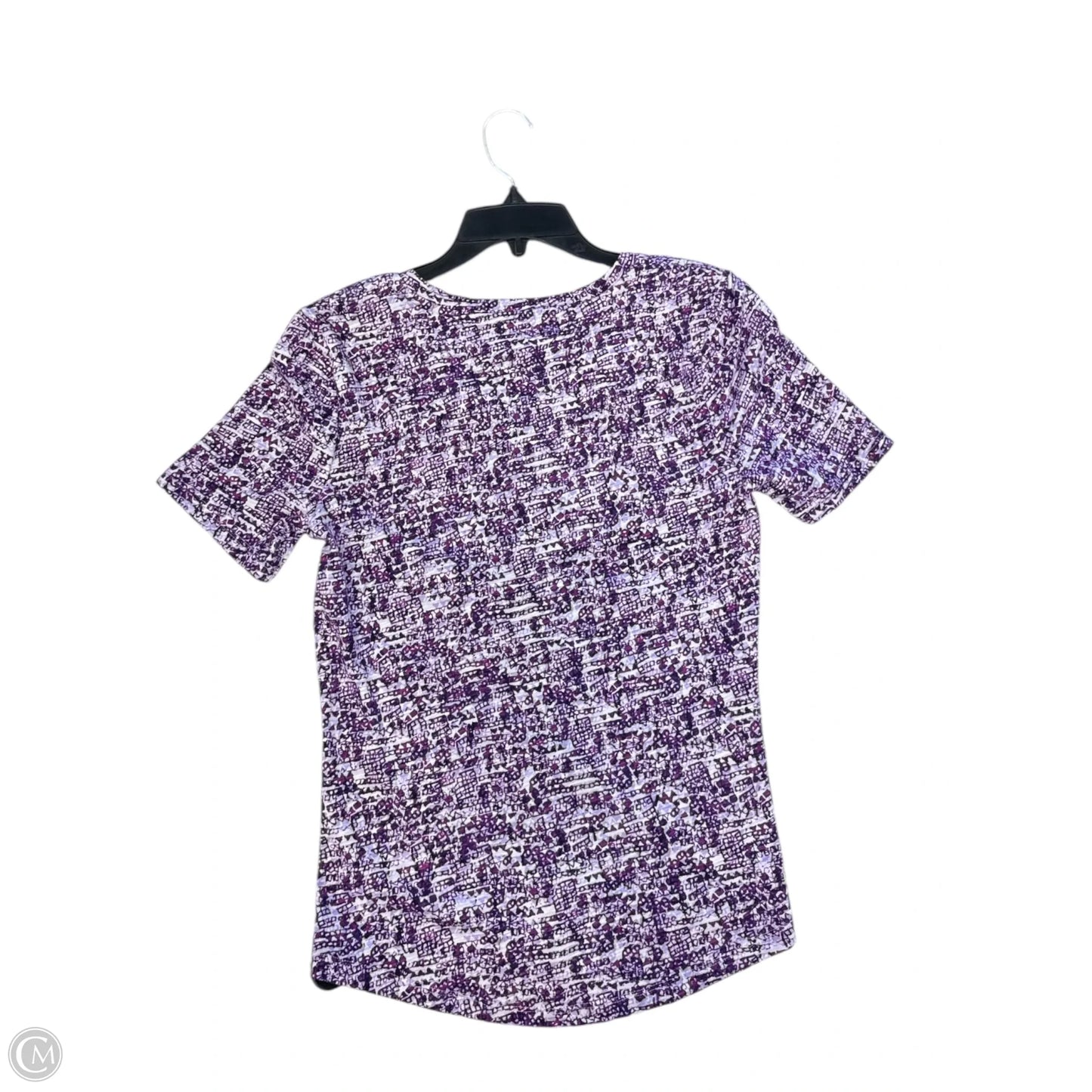 Top Short Sleeve By White House Black Market In Purple, Size: Xs