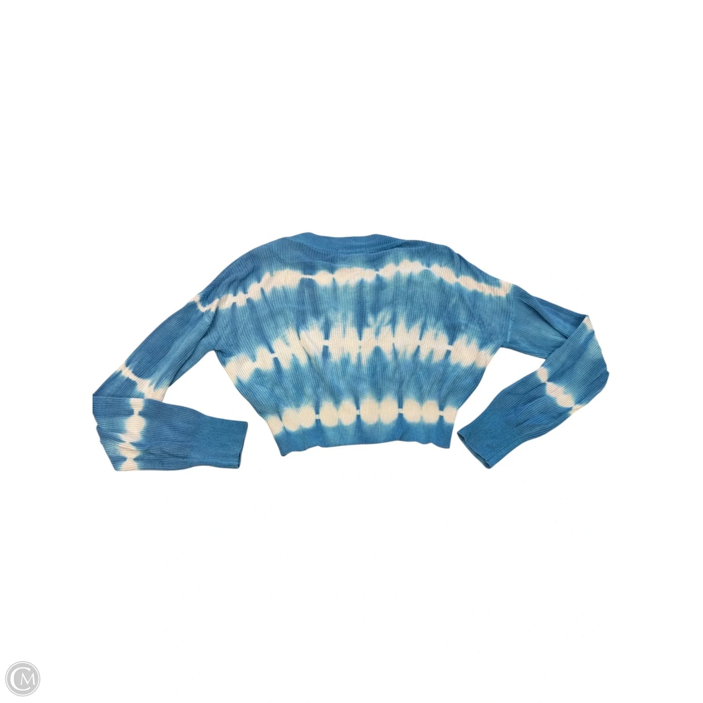 Top Long Sleeve By Cmf In Blue & White, Size: M