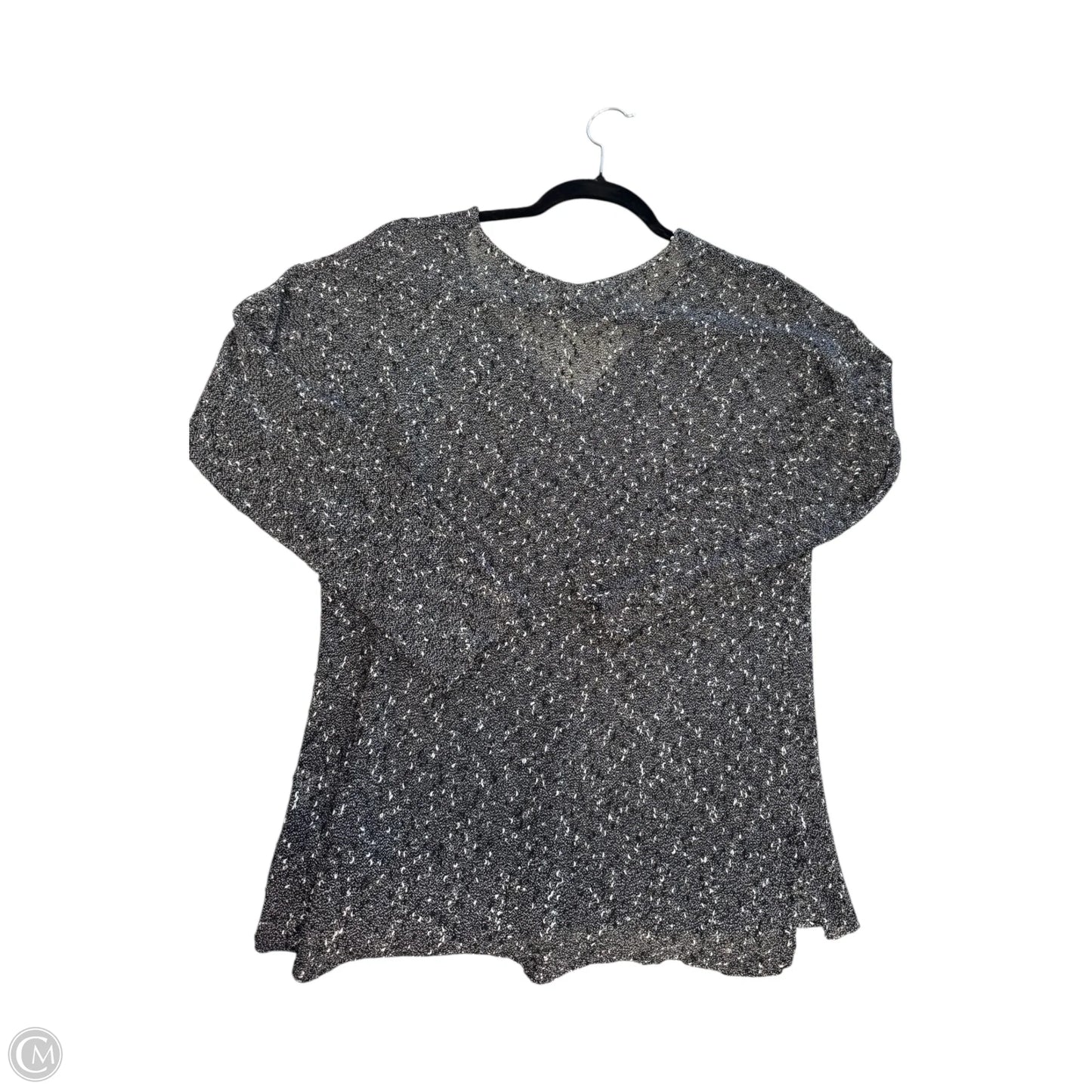 Top Long Sleeve By Lumiere In Black, Size: S