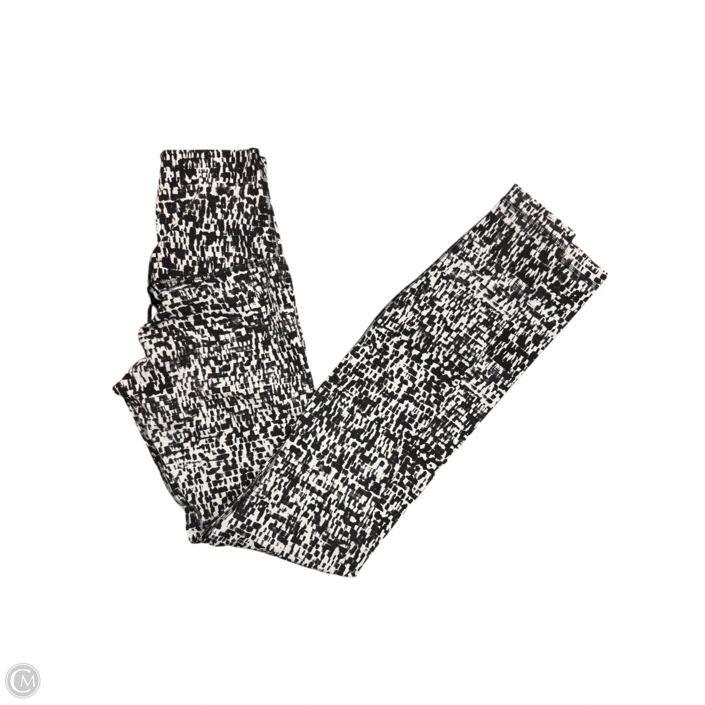 Athletic Pants By Lululemon In Black & White, Size: 2