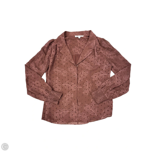 Top Long Sleeve By Dr2 In Brown, Size: Xs