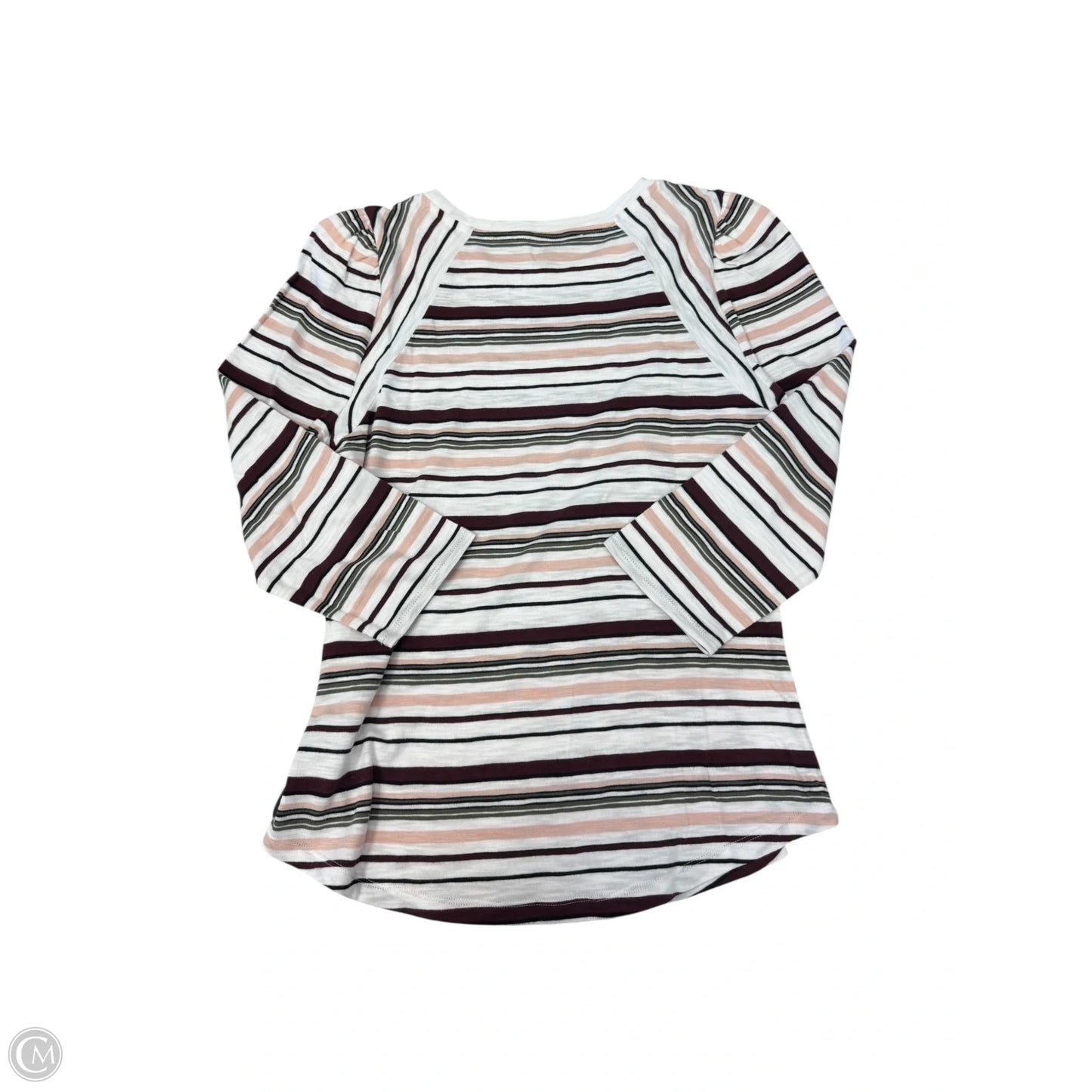 Top 3/4 Sleeve By White House Black Market In Striped Pattern, Size: S